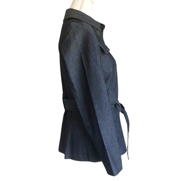Sandro Sportswear Belted Denim Jacket Small - Picture 9 of 12